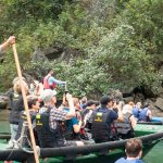 Explore Halong Bay on bamboo boat