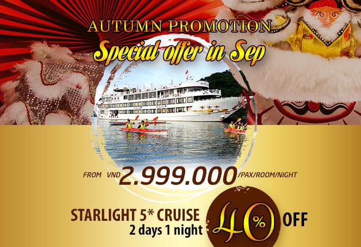 Special Autumn offer (sep 2018) for Starlight 5* cruise